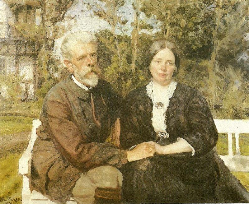 Julius Paulsen laurits tuxen og hustru frederikke i haven ved villa dagminne i skagen oil painting picture